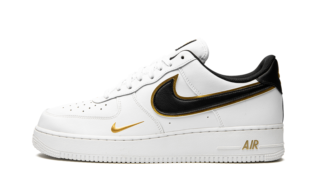 Nike Air Force 1 '07 LV8 Double Swoosh - White / Black / Gold DA8481 100 Apex Sneakers
