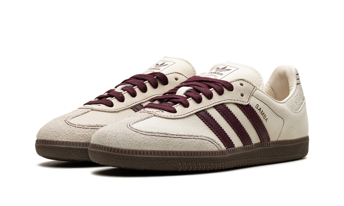 Adidas Samba OG WMNS Wonder White Maroon IG1987