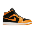 Jordan 1 Mid Black Orange Peel
