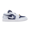Jordan 1 Low SE Football Grey White Gym Red Midnight Navy (Women's)