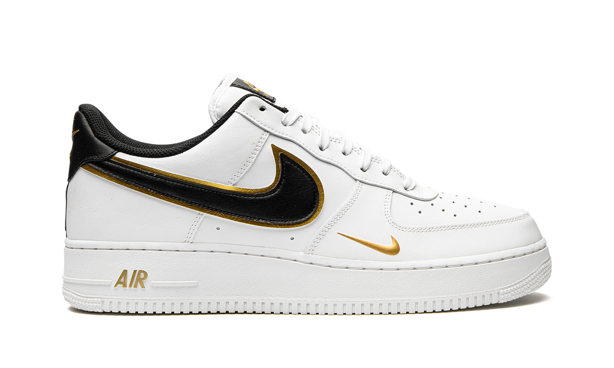 Nike Air Force 1 '07 LV8 Double Swoosh - White / Black / Gold DA8481 100 Apex Sneakers