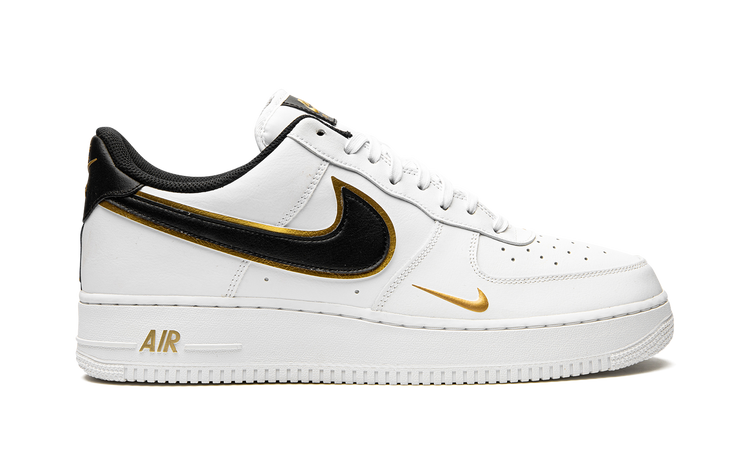 Nike Air Force 1 '07 LV8 Double Swoosh - White / Black / Gold DA8481 100 Apex Sneakers