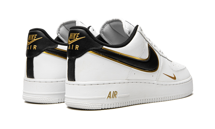 Nike Air Force 1 '07 LV8 Double Swoosh - White / Black / Gold DA8481 100 Apex Sneakers