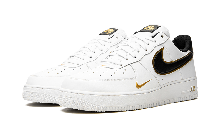 Nike Air Force 1 '07 LV8 Double Swoosh - White / Black / Gold DA8481 100 Apex Sneakers
